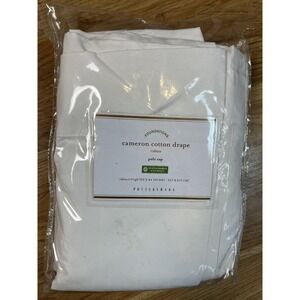 Pottery Barn Cameron Cotton Drape Pole Top Off White 50" x 84" NEW